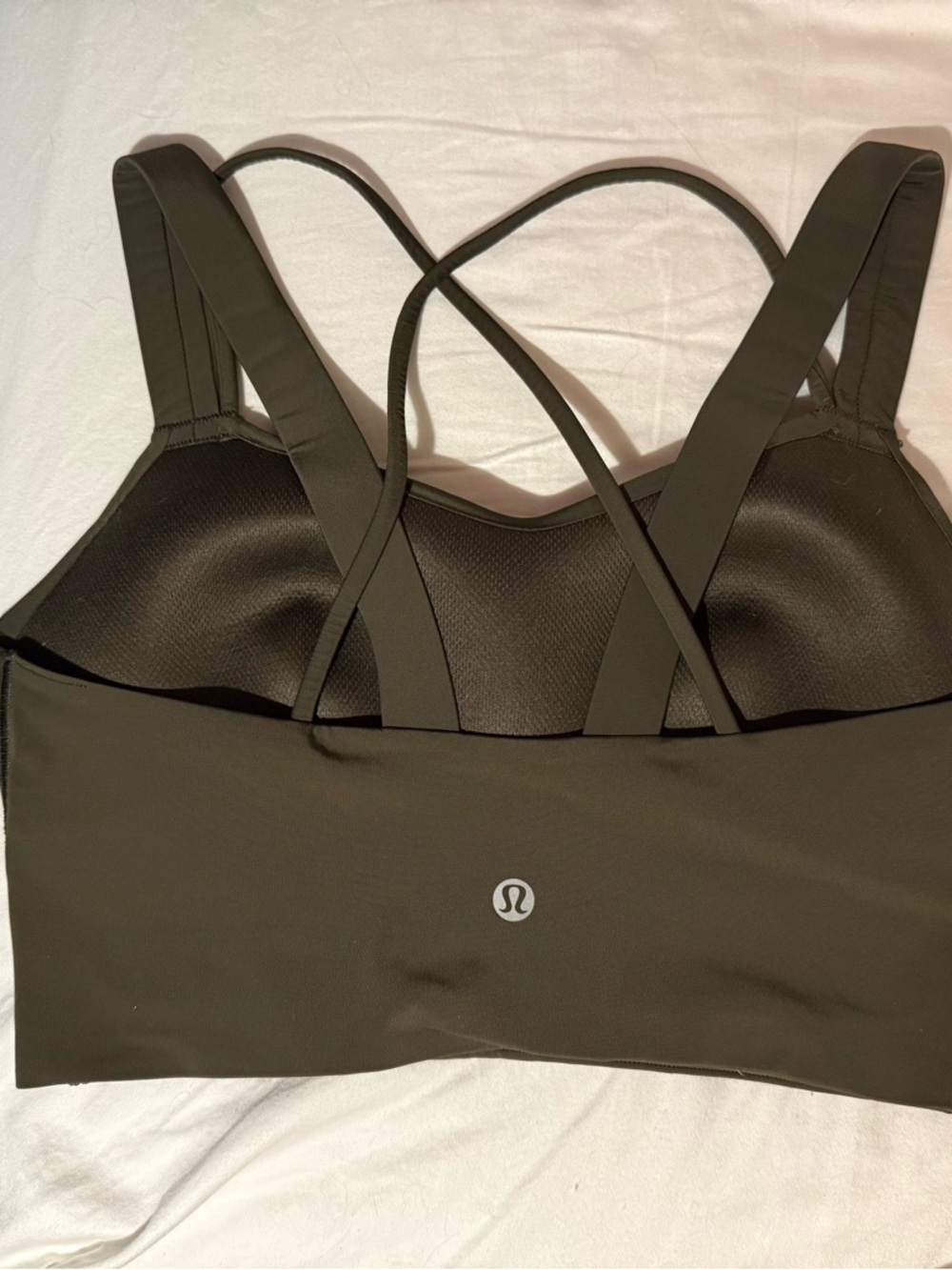 Lululemon Like a Cloud Longline Bra Light Support, D/DD Cup - Dark Olive - Picture 2 of 2